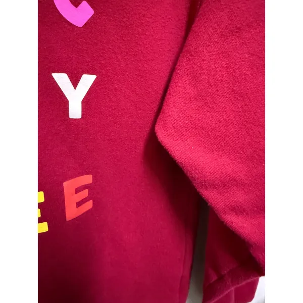 Wound Up Strong Like My Coffee Graphic‎ Sweatshirt Burgundy Fleece Crewneck XS - Image 6