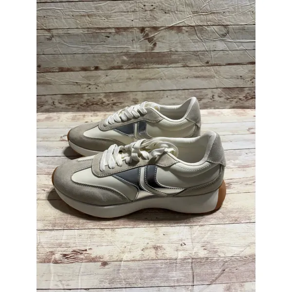 Steve Madden Kendrix Athetic-Fit Jogger Sneakers Women's SZ 11 Silver Taupe NWT - Image 3