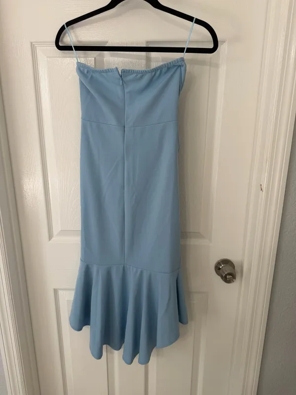 Boohoo Formal Blue Dress Midi - Image 2