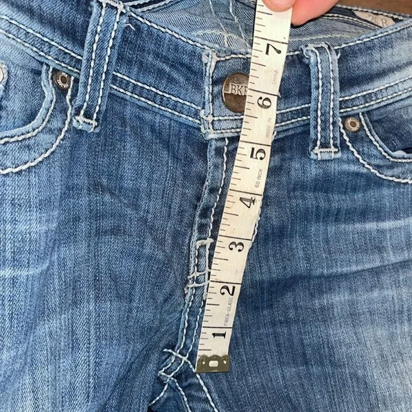 BKE denim Stella distressed jeans bootcut size 26x31 1/2 lighter western country - Image 11