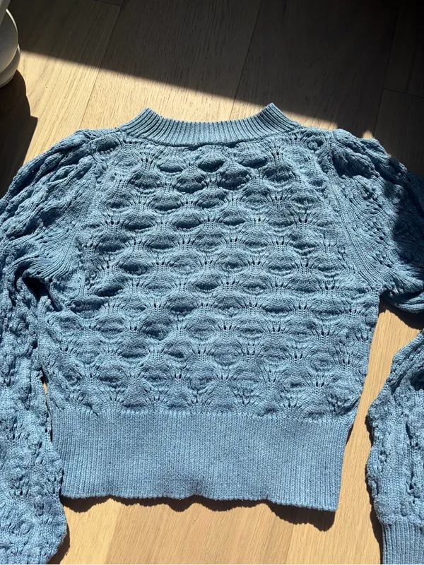 Spell blue bonfire sweater organic cotton knit top - Image 5