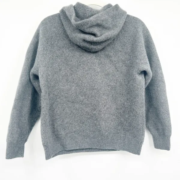 TNA‎ Aritzia Womens Bobby Merino Wool Blend Grey Cozy Gorpcore Hoodie Size M - Image 6
