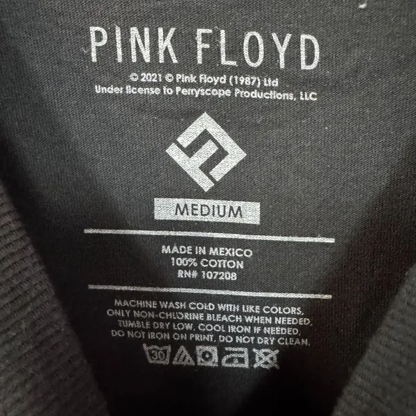 Pink Floyd Dark Side of the Moon Psychedelic Rock Band Tee M - Image 4