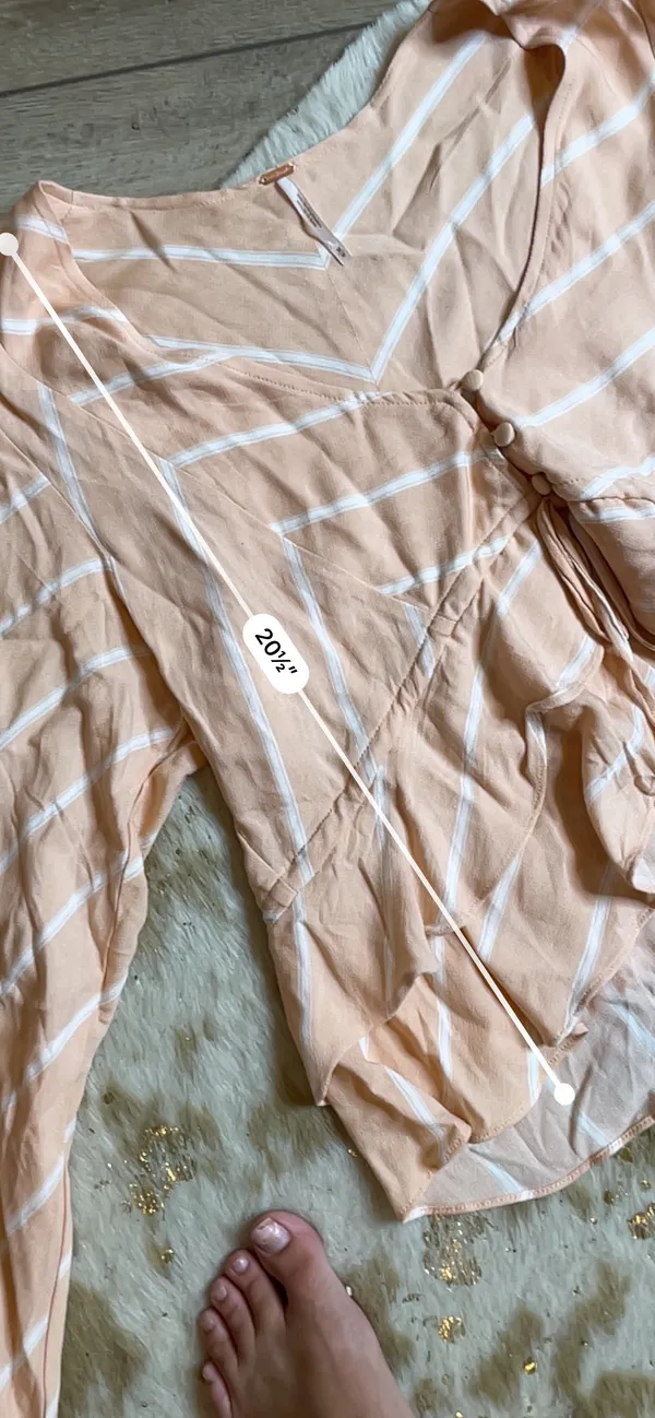 Free People Samifran Long sleeve top peach - Image 4