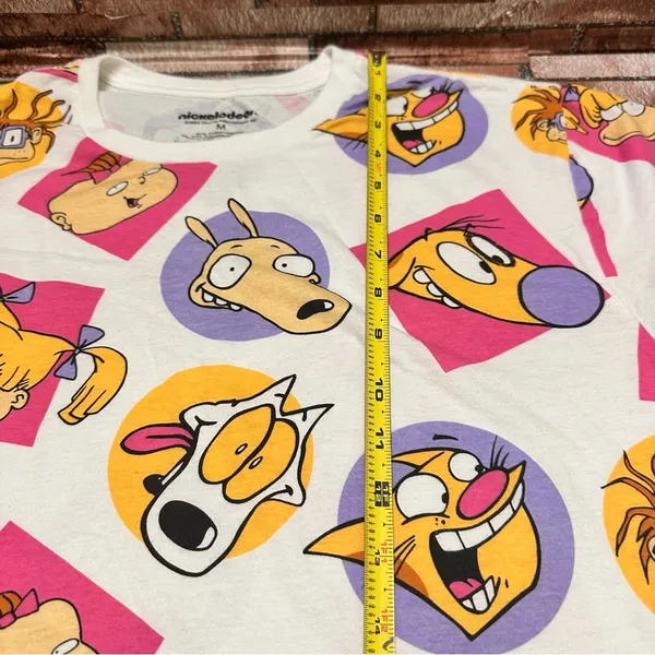 Nickelodeon Rugrats Women’s Cartoon Character T-Shirt - White and Pink size M - Image 7