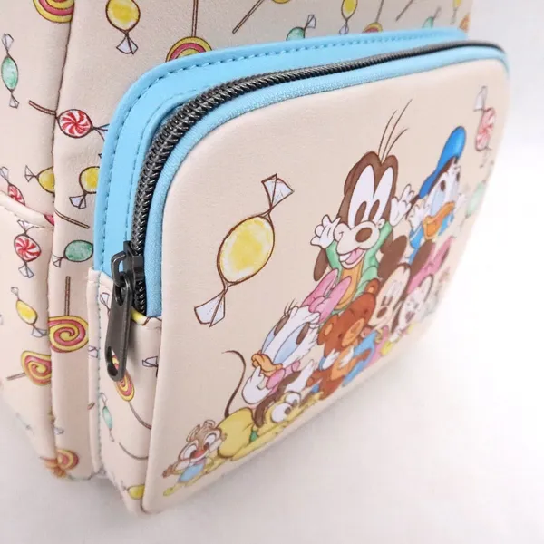 Loungefly Disney Baby Mickey Mouse Friends Mini Backpack Candy Blue Trim - Image 4