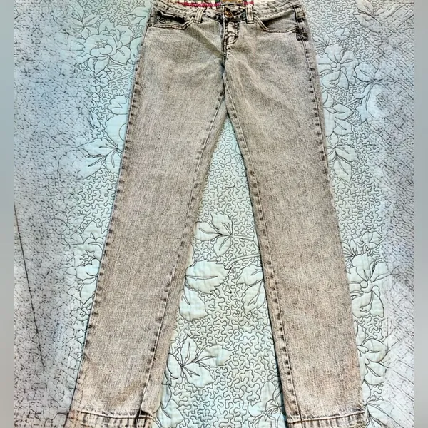 Billabong The Skinny Retro Mineral Wash Worn Denim Skinny Jeans Size 3 - Image 3
