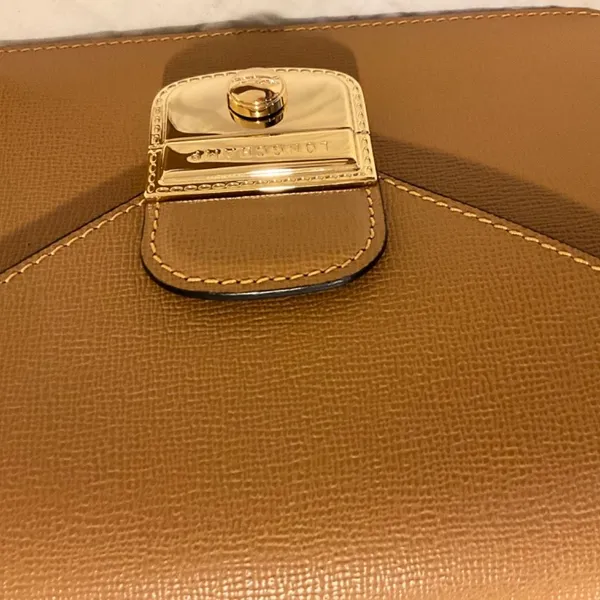 Longchamp Le Pliage Heritage Leather Crossbody Bag Brown Tan Handbag - NEW - Image 8
