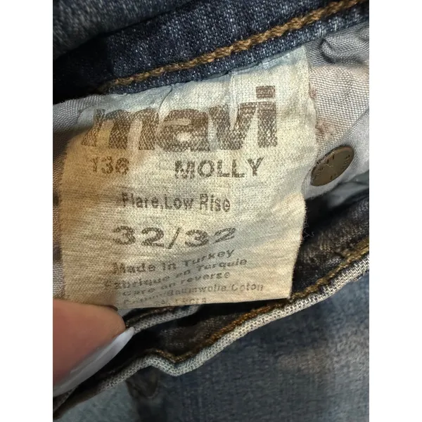 Mavi 136 Molly Women's 32/32 Low Rise Flare Jeans Y2K Medium Wash Stretch - Image 7