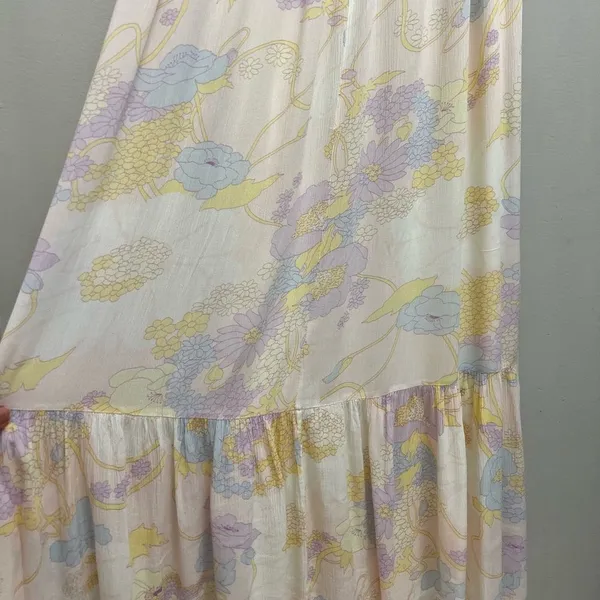Ba&sh Noma Printed Maxi Dress Off Shoulder Ruffle Pastel Floral Size S - Image 7