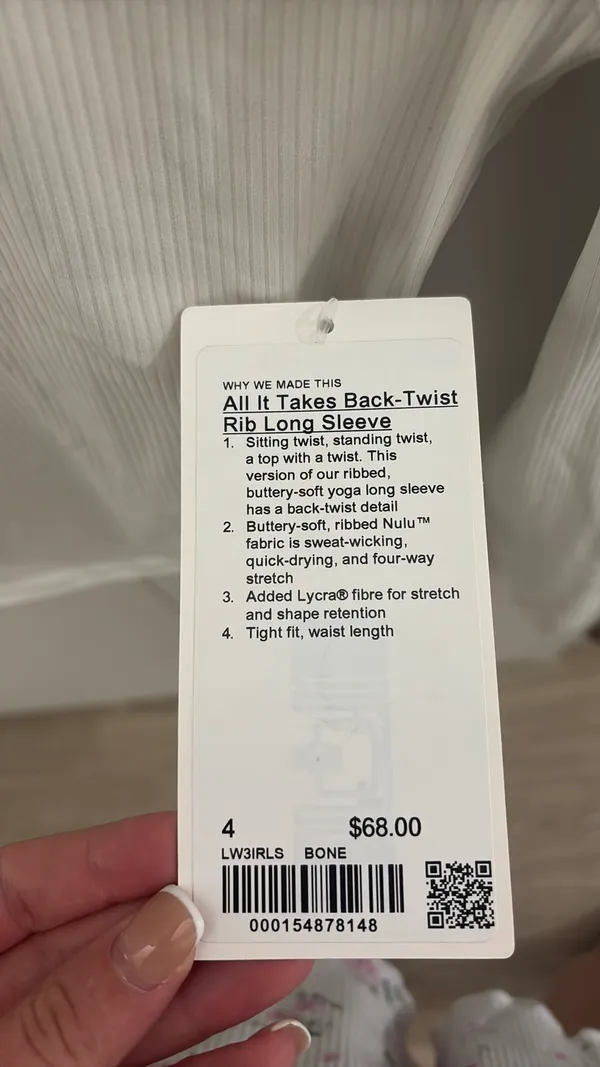 All It Takes Back Twist Rib Lululemon Long Sleeve - Image 3