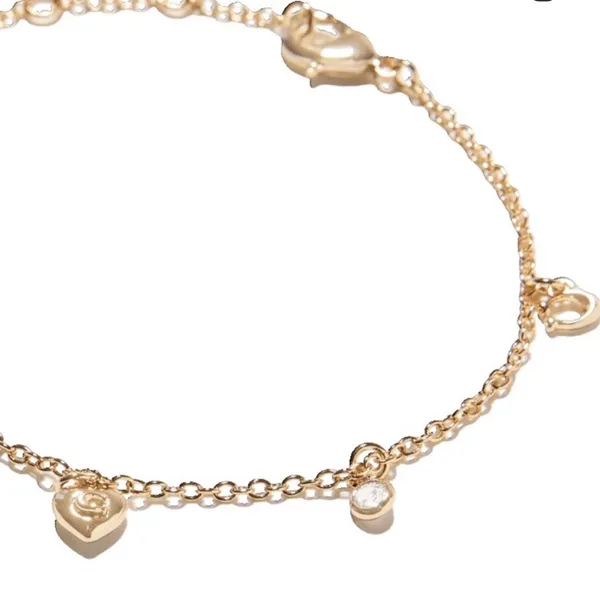 Coach Gold Heart Charm Bracelet - Image 2