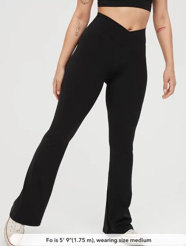 Crossover Flare Leggings - Image 2