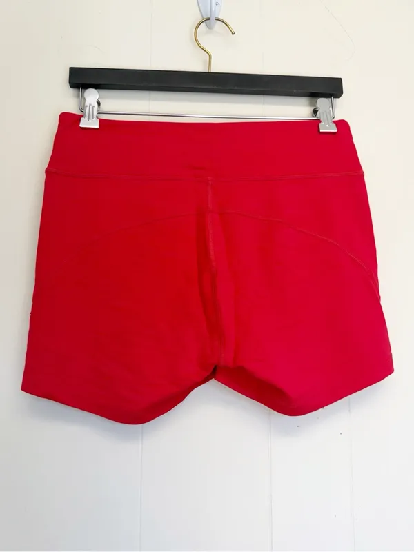 OUTDOOR VOICES Voices Tech Sweat Bike Shorts Red Large - Image 5