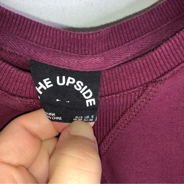 The Upside 6‎ Burgundy “wolf” Sweatshirt CP0344 - Image 3