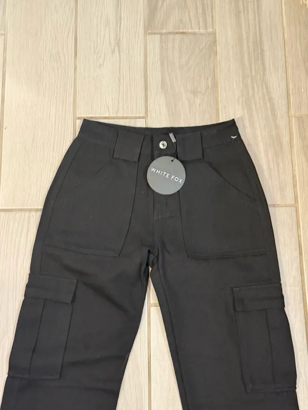 White Fox Boutique Black Cargo Jeans - Image 4
