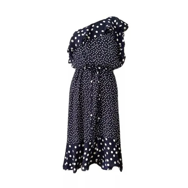 A NEW DAY Women's Polka Dot One Shoulder Midi Dress - L‎ - Image 3