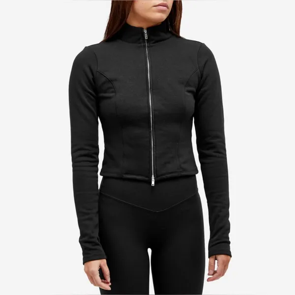 Good American Women's Compression Terry Mock Zip Top sz M - Image 5
