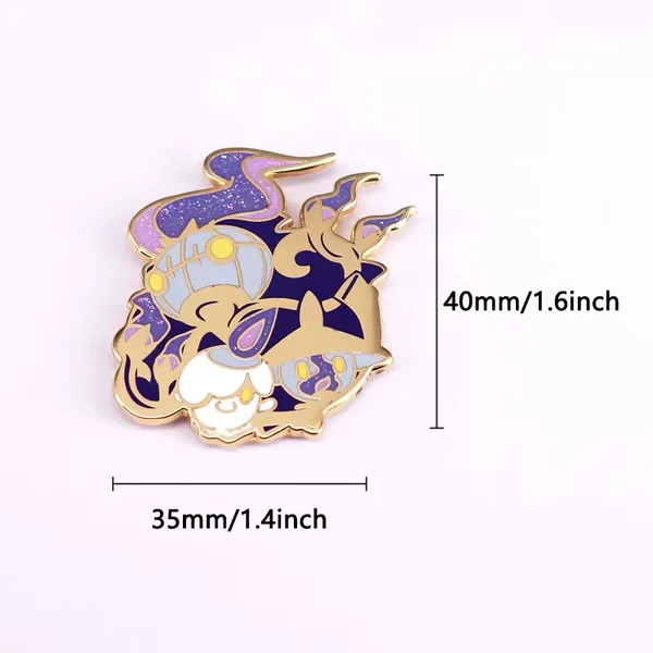 Pokémon Litwick Lampent and Chandelure Enamel Pin - Image 3