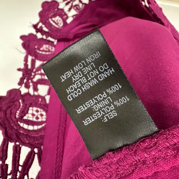 Lulus Love Poem Magenta Purple Lace Mini Dress Party Cocktail Romantic XS NWT - Image 10