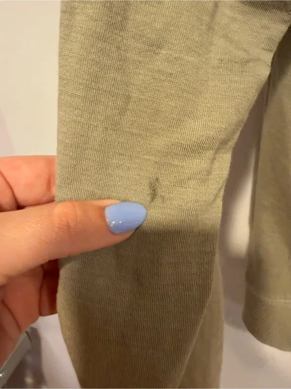 Light Olive Athleta Zip-Up Hoodie with Drawstrings‎ - Image 5