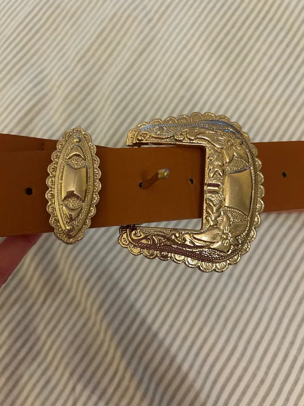 Western Brow Belt Brown Size M - Image 2