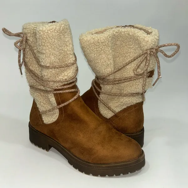 Life Stride Brown Shearling Winter Boots - Image 3