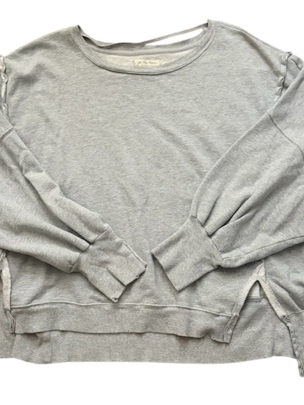 Free People We The Free Camden Sweatshirt in Sand Heather Grey - Image 4