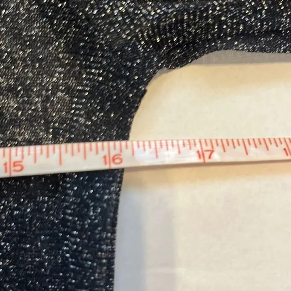 Victorias Secret Y2K Black Silver Glitter Metallic Sheer Top XS/S Sexy Moto Punk - Image 6