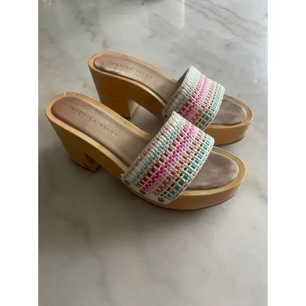 VERONICA BEARD Hannalee Woven Clog Mules - Image 2