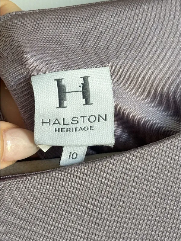 Halston Heritage Mauve Open Back Batwing Sleeve Romper Size 10 - Image 3