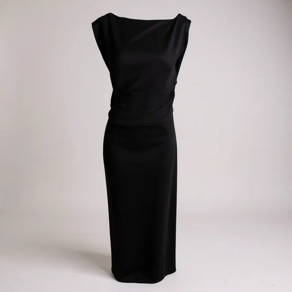 SNDYS Leena Maxi Dress in Black - Off-Shoulder Cotton Knit - Size S - Image 4