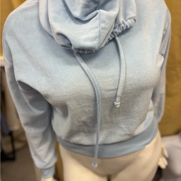Sky Blue Women's‎ Hoodie Size L - Image 6