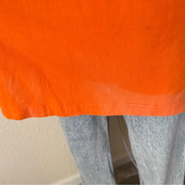 Vintage Halloween Long Sleeve Shirt Orange Graphic 90s witch ghost fall medium‎ - Image 5