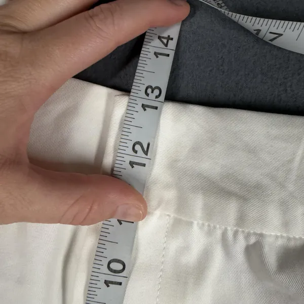 Grey Lab Cargo Pants Womens L White Wide Leg Cotton Twill Utility Pockets Casual - Image 7