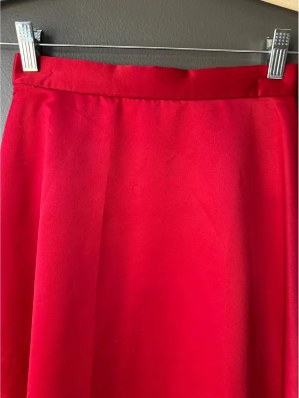 Urban Girl Nites Red Satin Maxi Skirt - Image 6