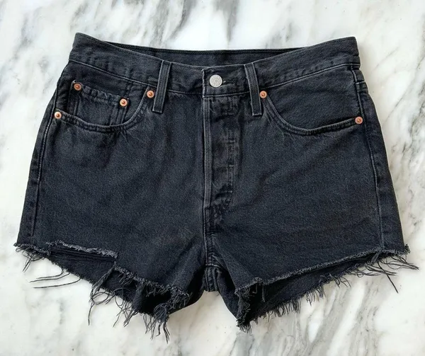 Levi’s 501 Original Fit High Rise Denim Shorts • Sz 29 - Image 2