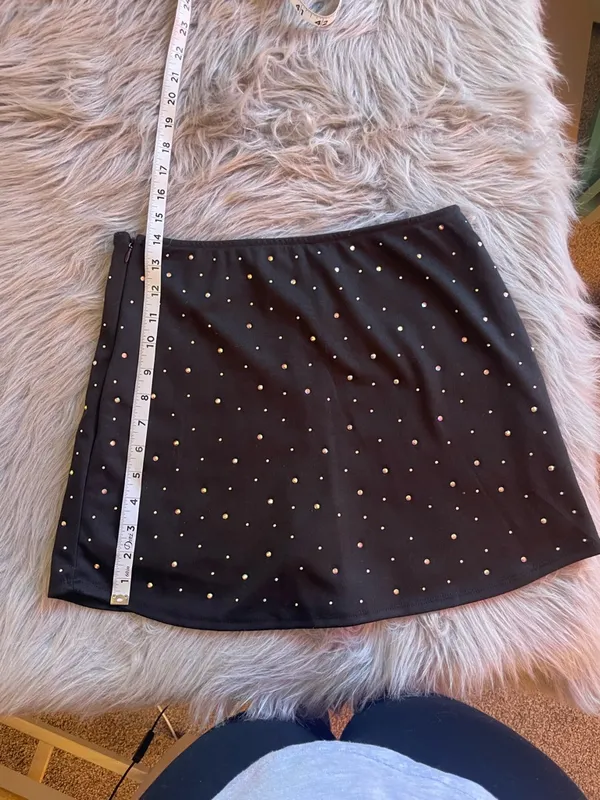 wild fable Black Studded Mini Skirt - Image 8