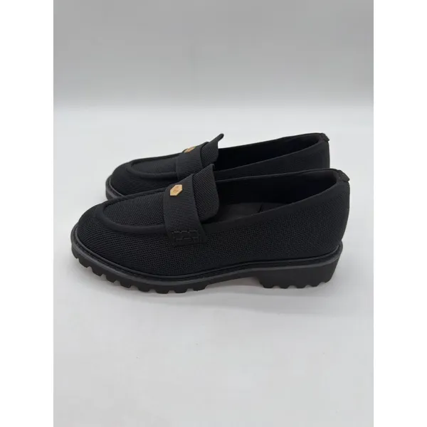 Vivaia Francesca Platform Chunky Heel Penny Minimalist Preppy Black Loafer 7 - Image 9