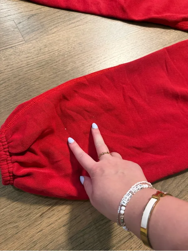 Wisconsin Badgers Vintage Red Jogger Pants Size Medium - Image 5