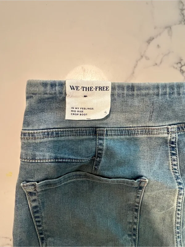 Free People We The Free In My Feelings Crop Boot Flare Jeans Women's Size Small - Image 6