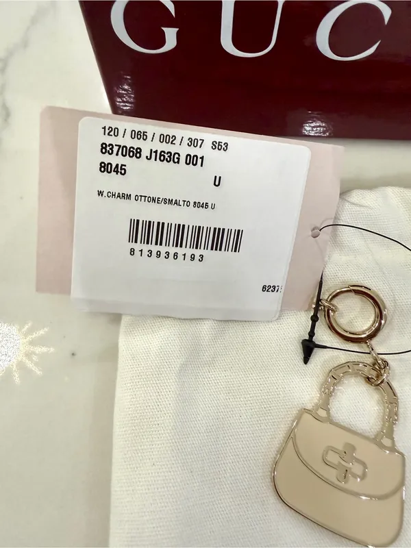 Gucci Enamel Bamboo Bag Charm - Image 4