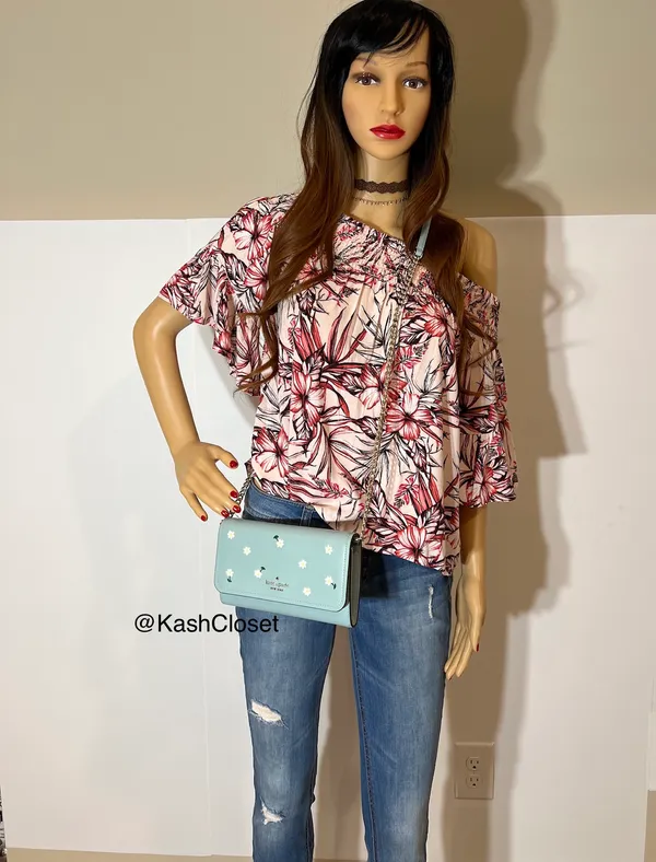 Kate Spade Darcy Embroidered Chain Crossbody & Convertible Wallet - Image 5