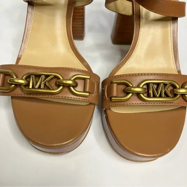 Michael‎ Kors Kailey embellished platform Sandals brown size 9.5 - Image 5