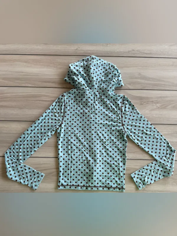 I.AM.GIA Blare Hoodie Polka Dot Blue Medium NWT - Image 8
