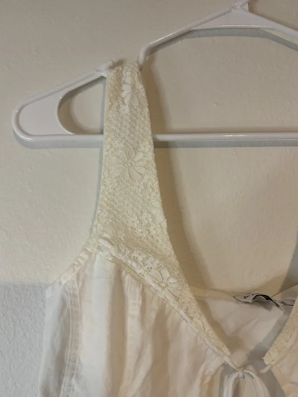 Princess Polly Top Crop White tie - Image 2