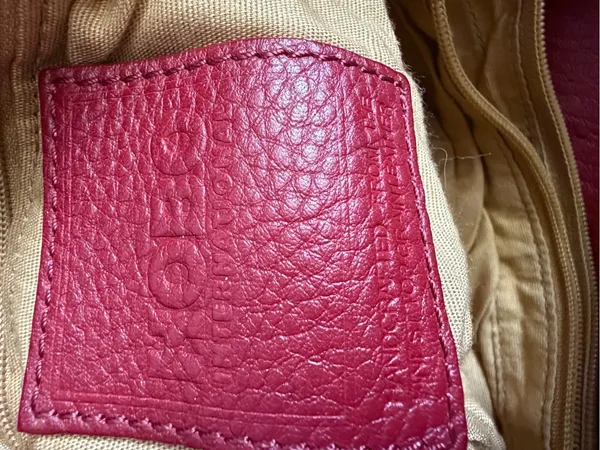 HOBO International Leather Shoulder Bag Maroon - Image 3