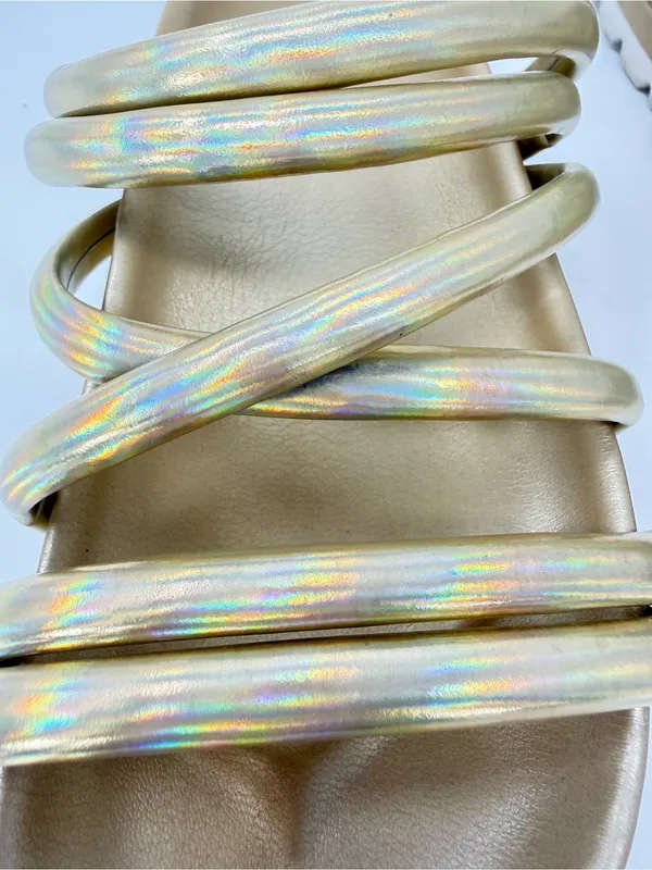 J Slides Tess Gold Iridescent Multi - Image 4