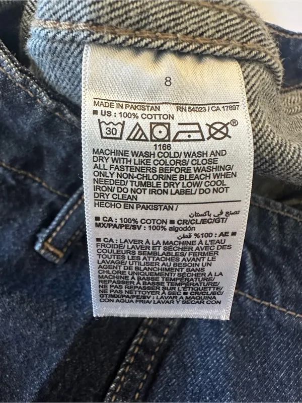 Old Navy Dark Indigo Wide-Leg Patch Pocket Jeans - Image 5