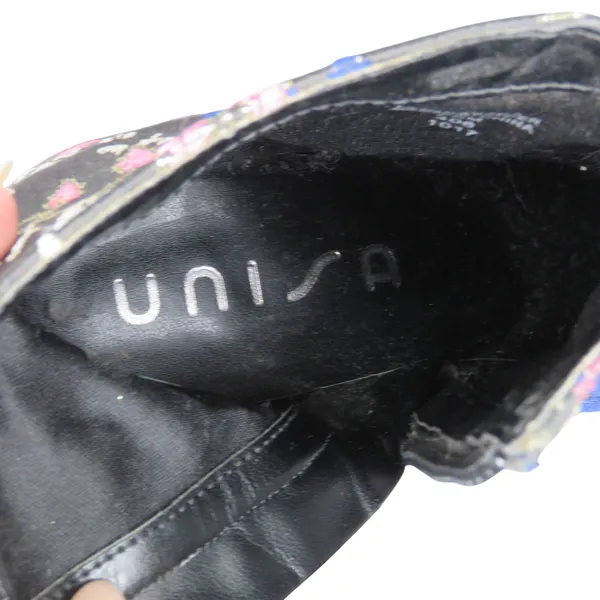 Unisa Uncayzea Ankle Boots Floral Embroidered Black Heel Booties 7.5 - Image 11